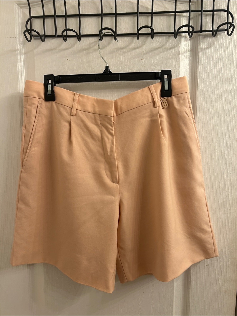 Burberry Peach Tailored Bermuda Shorts